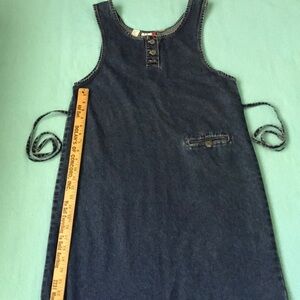 𝅺J.N.L.Y SPORT denim heavyweight cotton side slits attached ties dress size M